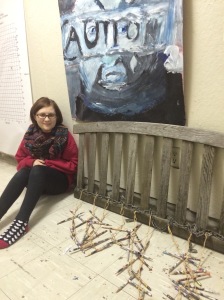 Maddie with her art